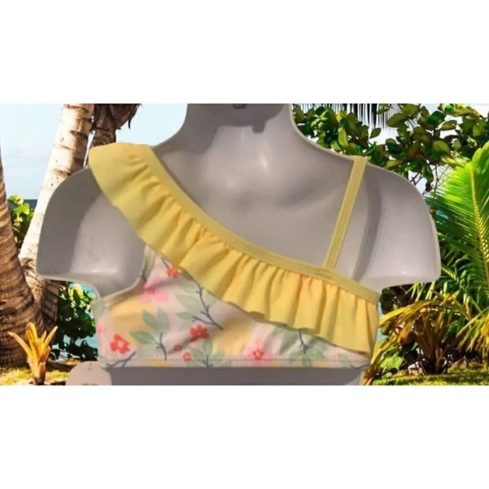 Wonder Nation Infant Toddler Girls 2PC Bikini Swimming Suit Size 2T Yellow Lemon